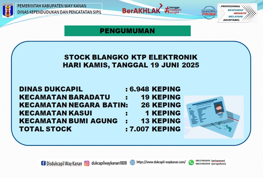 Update Stok Blangko KTP Elektronik